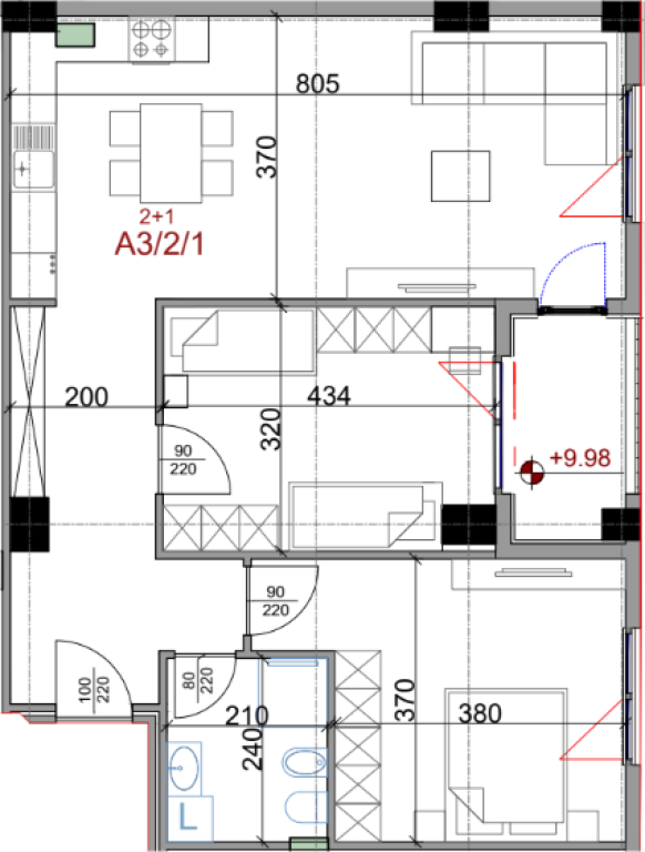 2+1 Apartment for Sale, Kompleksi Aura - Image 5