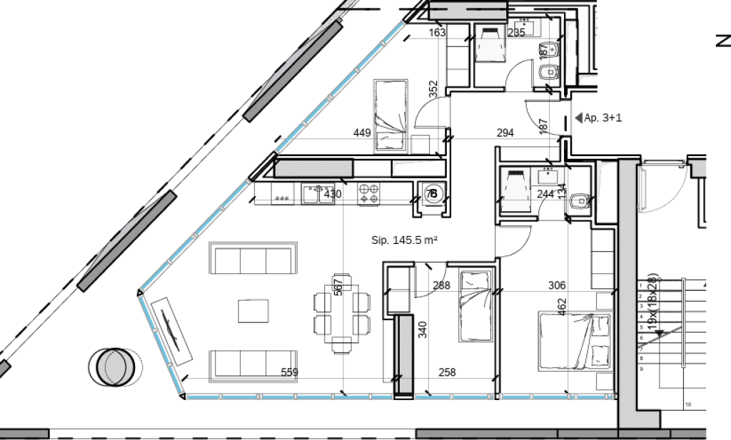 3+1+2 Apartment for Sale, Tirana Tower, Oxhaku - Image 2