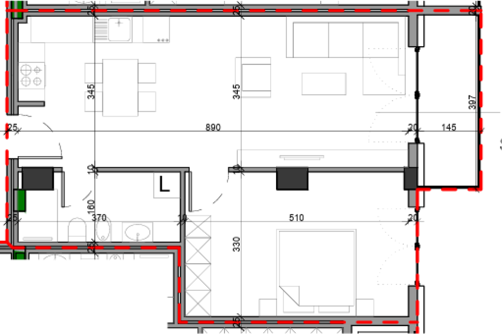 1+1 Apartment for Sale, SOL Complex, Ministria Jashtme - Image 2